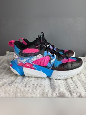Under Armour Black Sneakers with Pink & Blue Accents